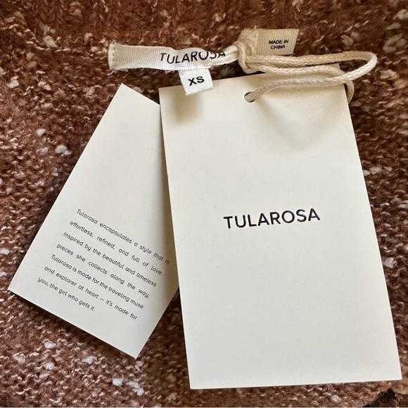 Tularosa Sweater Tash Mockneck Cut Out Back in Dijon Brown XS NWT New - Picture 9 of 13